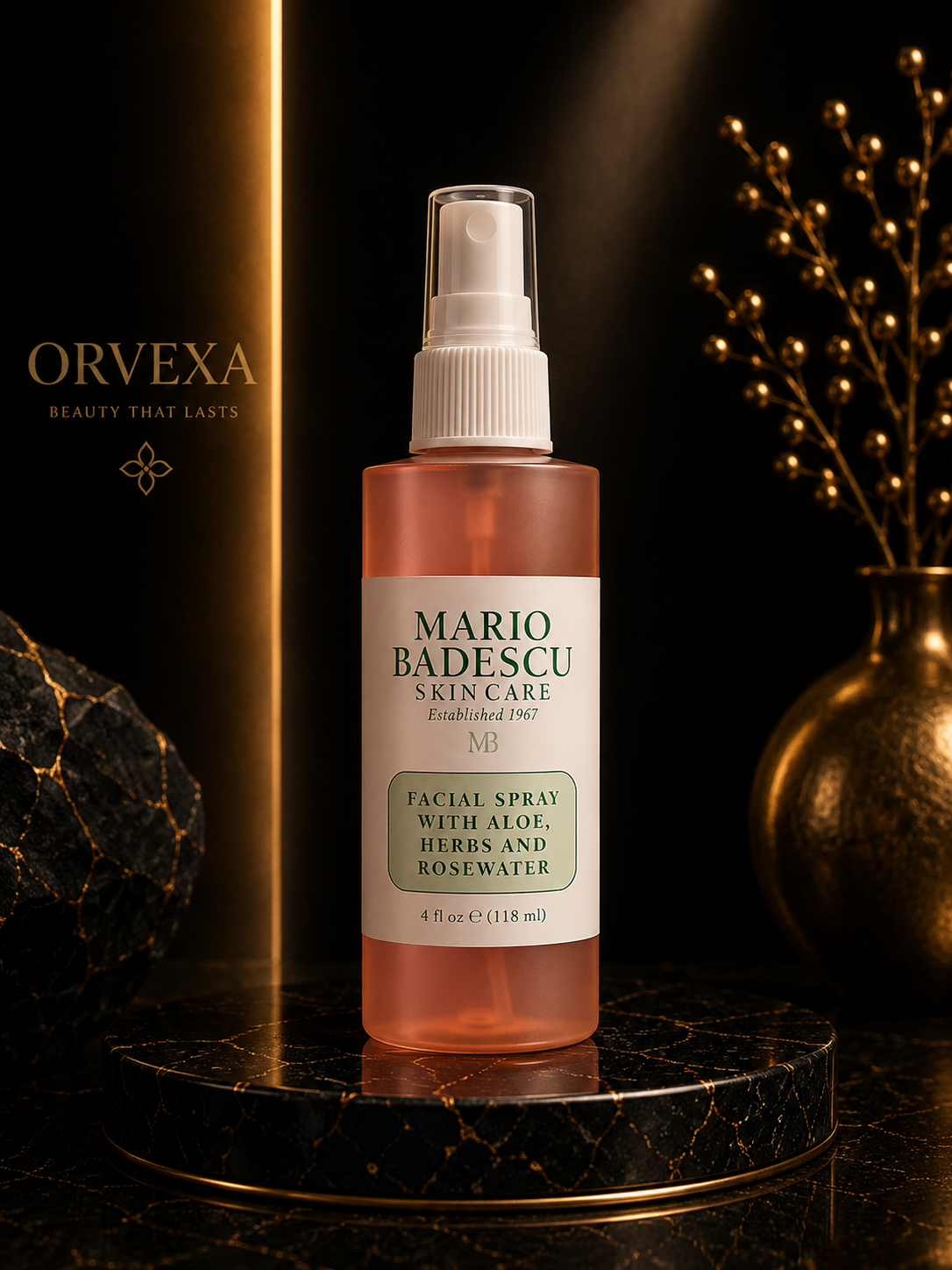 Mario Badescu Facial Spray with Aloe, Herbs and Rose Water for All Skin Types, Face Mist that Hydrates, Rejuvenates & Clarifies