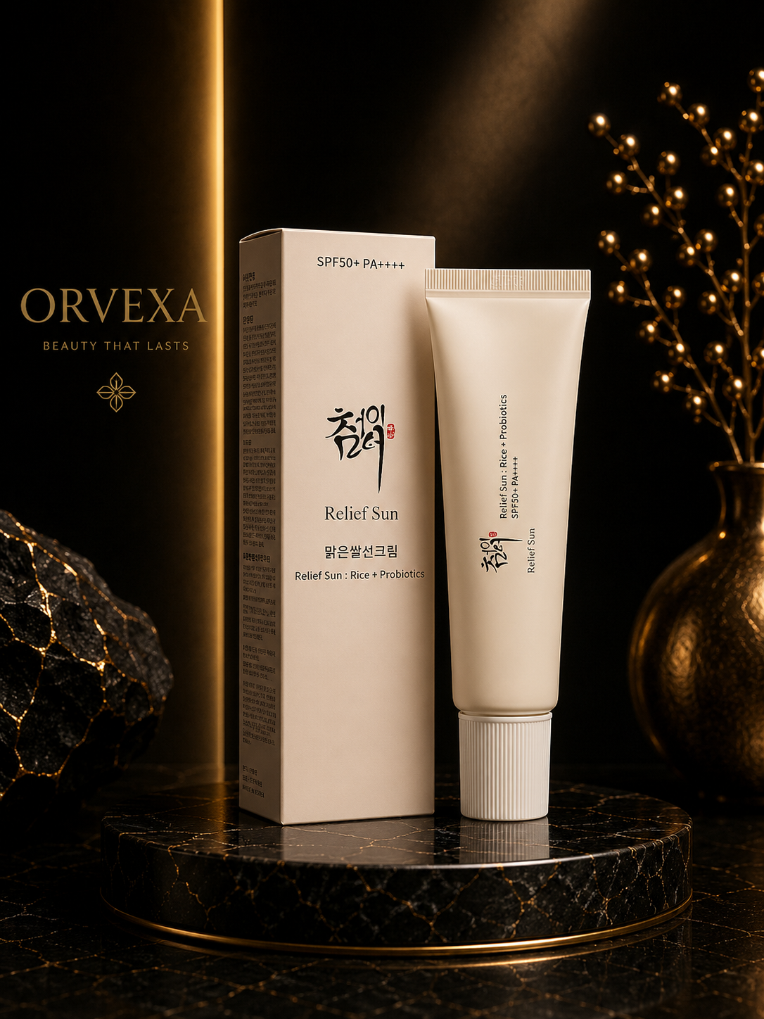 Organic Korean sunscreen SPF50+, PA++++ Riceand Probiotics | Korean Skin Care Solution for All Skin TypesNourishing Skin Protection and UV Def(1PCS)