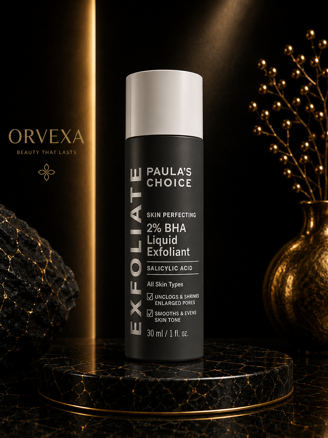 Paula's Choice SKIN PERFECTING 2% BHA Liquid Exfoliant with Salicylic Acid, Facial Polish for Pores, Wrinkles & Fine Lines, Suitable for Blackhead-Prone Skin, Fragrance-Free