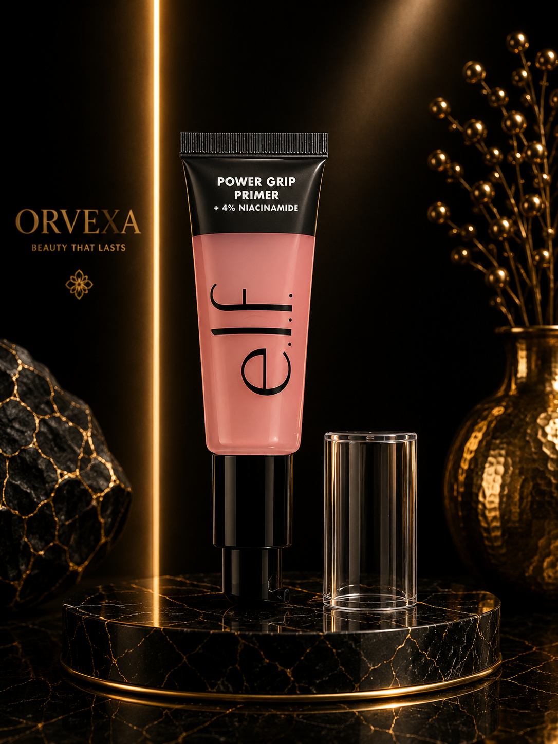 e.l.f. Power Grip Primer + 4% Niacinamide, Gel-Based & Hydrating Face Primer, Helps Visibly Even Skin & Brighten, Grips Makeup, Vegan & Cruelty-Free, 0.811 Fl Oz