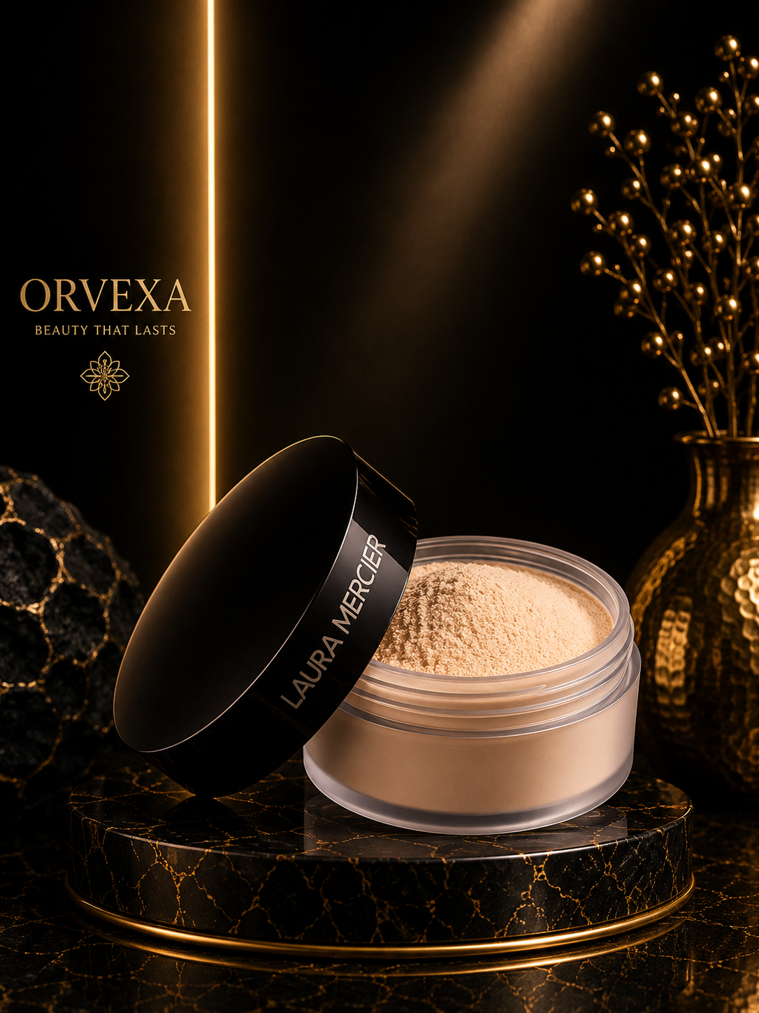 Laura Mercier Translucent Loose Setting Powder, 24HR Shine Control, Soft Matte Finish, Long-Lasting Wear, Normal to Oily Skin, 4 Shades for Virtually All Skin Tones, Artistry Icons Set