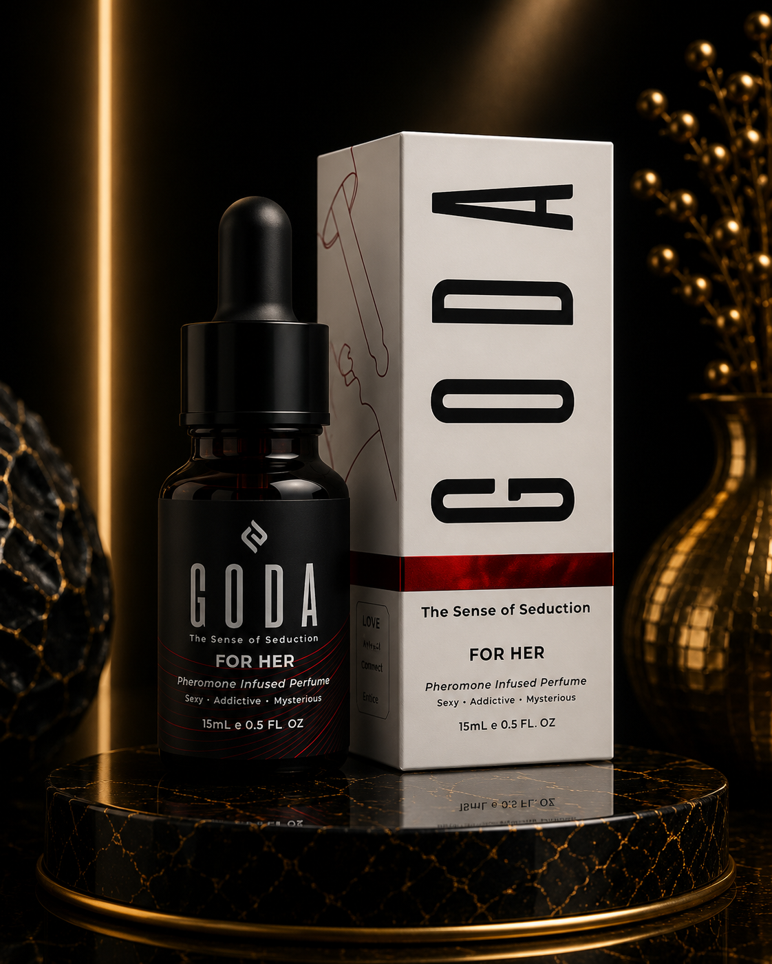 GODA Pheromones Perfume for Women – The Original – Long-Lasting Women's Fragrances with Jasmine and Rose, Vegan & Cruelty-Free – 15ml/0.50 fl. oz